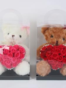 33165Twisted Flower Bear Love Gift Box